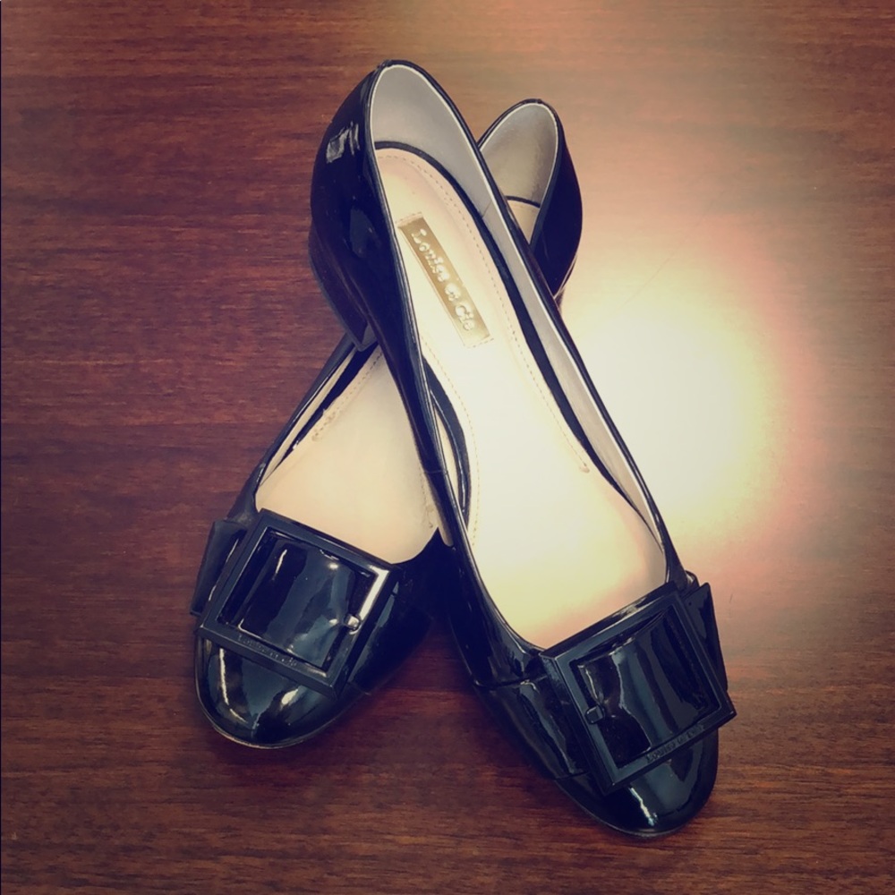 Louise et Cie black patent shoes